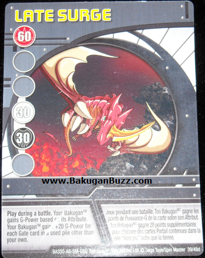 Late Surge 39 48d Bakugan 1 48d Card Set